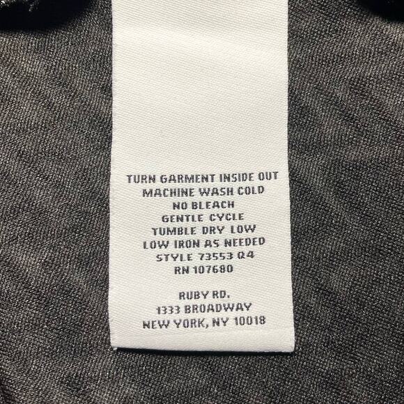 Ruby Rd. Womens Blk/Silver Animal Print Textured Knit Cowl Neck Pullover Size S - Picture 9 of 9